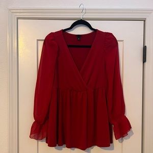 Fancy Red Blouse